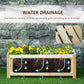 Outsunny Foldable Elevated Planter Box, Wooden Raised Garden Bed for Backyard, Patio to Grow Vegetables, Herbs, Flowers, Natural