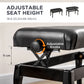 HOMCOM Adjustable Piano Bench with Storage and Soft PU Leather Padded, with Enough Music Storage Design, Black