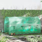 Outsunny Walk-in Tunnel Greenhouse, 13 x 6.4 x 6.5 ft Hoop House with Zipped Roll-Up Door and 8 Mesh Windows, Outdoor Greenhouse with Galvanised Steel Frame, Green