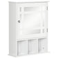kleankin Bathroom Cabinet Wall Mount with Mirror Door 3 Shelf Organizer for Bathroom, Kitchen, Bedroom, Grey