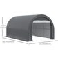 Outsunny 10' x 16' Heavy Duty Portable Carport Tent with Zippered Door, PE Cover for Car, Boat, Motorcycle, Bike, White