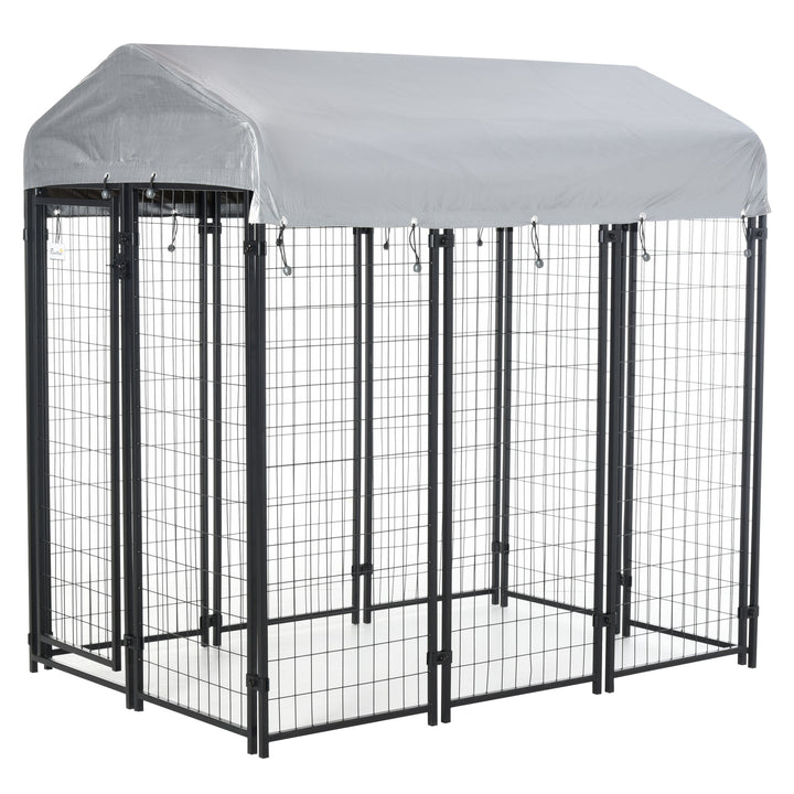 PawHut Outdoor Dog Kennel with Waterproof UV-Resistant Cover, 6 x 4 x 6 ft