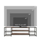 HOMCOM Industrial TV Cabinet for TVs Up to 60", TV Stand with Open Shelf Storage, Media Console with Steel Frame, Rustic Brown