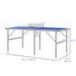 Soozier Portable Ping Pong Table Set, Table Tennis Table w/ Net, 2 Paddles, 3 Balls for Outdoor and Indoor, Easy Assembly, Blue