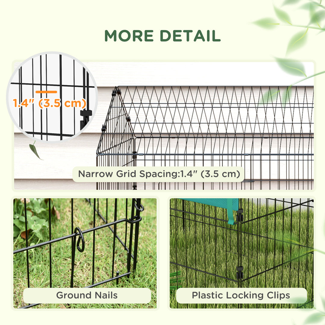 PawHut 87" Small Animal Cage with Roof, Indoor/Outdoor Use,  for Chicken, Rabbits, Chinchillas, Green