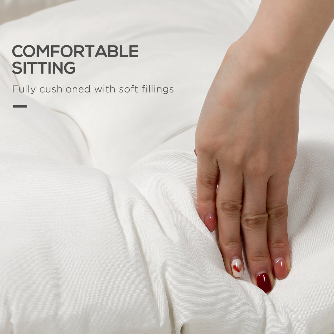 Outsunny Set of 2 Patio Bench Replacement Cushions, 2 Seater Outdoor Loveseat Cushion Seat Pad, 43" x 19" x 3", Grey