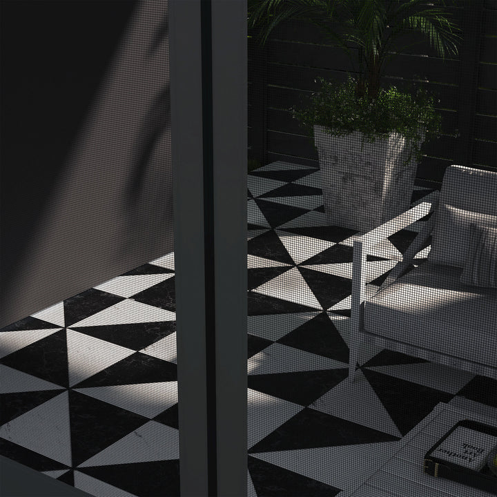 Outsunny 10' x 13' Wall Pergola, Outdoor Gazebo with 2 Curtains and 2 Nettings, UV Resistant, for Patio, Deck, Dark Grey