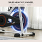 Soozier Adjustable Upright Stationary Exercise Bike w/ LCD Display, Indoor Cycling Bike for Home w/ Adjustable Resistance, White