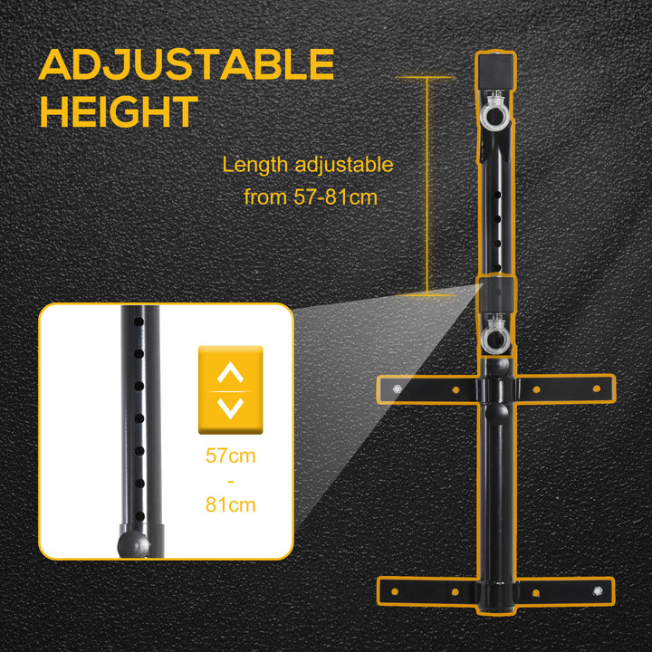 Soozier Boxing Punch Bag Hanger Heavy Bag Bracket MMA Training Wall Mount 220lbs Black