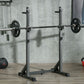 Soozier Adjustable Bench Press Rack, Multi-Function Squat Rack for Home Gym Strength Training, Black