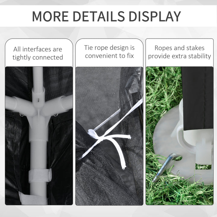 Outsunny 10x13ft Gazebo Party Tent Outdoor Canopy Garden Sun Shade w/Mesh Sidewalls, White