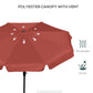 Outsunny 8.5 ft Outdoor Market Table Umbrella, Round Patio Umbrella with Tilt and Crank for Garden, Backyard, Deck, Wine Red