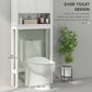 HOMCOM 3-Tier Over Toilet Storage Unit Washing Machine Cabinet Dryer Cabinet with Adjustable Shelf for Bathroom, Laundry