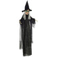 Outsunny 5.6' Life Size Clown Outdoor Halloween Decoration Animatronic, Animated Prop w/ Light Up Eyes