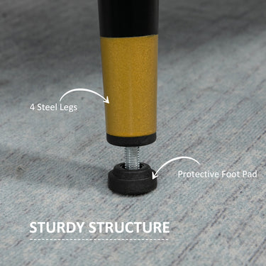 HOMCOM 55" Loveseat Sofa, Linen Love Seat w/ S spring, Steel Legs and Button Tufting, Small Couch for Living Room, Grey