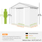 Outsunny 7.7' x 6.5' Outdoor Metal Garden Shed House Hut Gardening Tool Storage with Ventilation, Light Grey