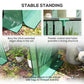 Outsunny Mini Greenhouse with 3 Tier Shelves, 3 Roll-Up Doors for Indoor Outdoor, Green