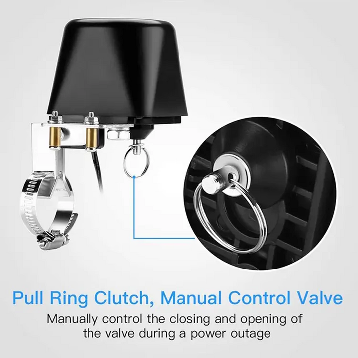 Glomarket Smart Tuya Pull Ring Clutch Manual Control Valve Wifi Controller Water Valve System Work with Alexa Google