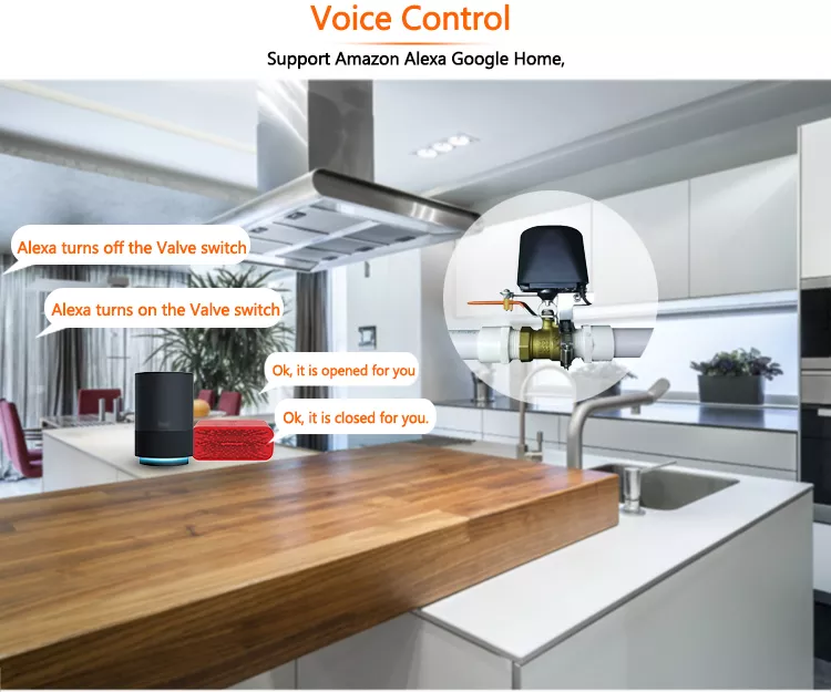 Glomarket Smart Tuya Pull Ring Clutch Manual Control Valve Wifi Controller Water Valve System Work with Alexa Google