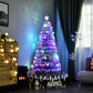 HOMCOM 5ft Xmas Tree Pre-Lit LED Optical Fiber Christmas Tree Artificial Seasonal Decoration w/ Stand Winter Holiday Decor