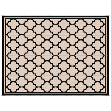 Outsunny 9'x12' Reversible Outdoor RV Rug, Patio Floor Mat, Plastic Straw Rug for Backyard, Deck, Beach, Camping, Black