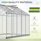 Outsunny 6' x 10' x 6.4' Walk-in Garden Greenhouse Polycarbonate Panels Plants Flower Growth Shed Cold Frame Outdoor Portable Warm House Aluminum Frame, Silver