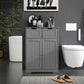 kleankin Bathroom Cabinet, Bathroom Storage Cabinet with 2 Drawers, Adjustable Shelf for Living Room, Entryway, White