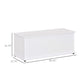 HOMCOM 39.5" Storage Chest with 2 Safety Hinges, Storage Box Organizer with Flip-Top Lid, Entryway Storage Bench, White