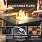 Outsunny Square Gas Fire Pit Table, Smokeless Firepit with Cover, Black