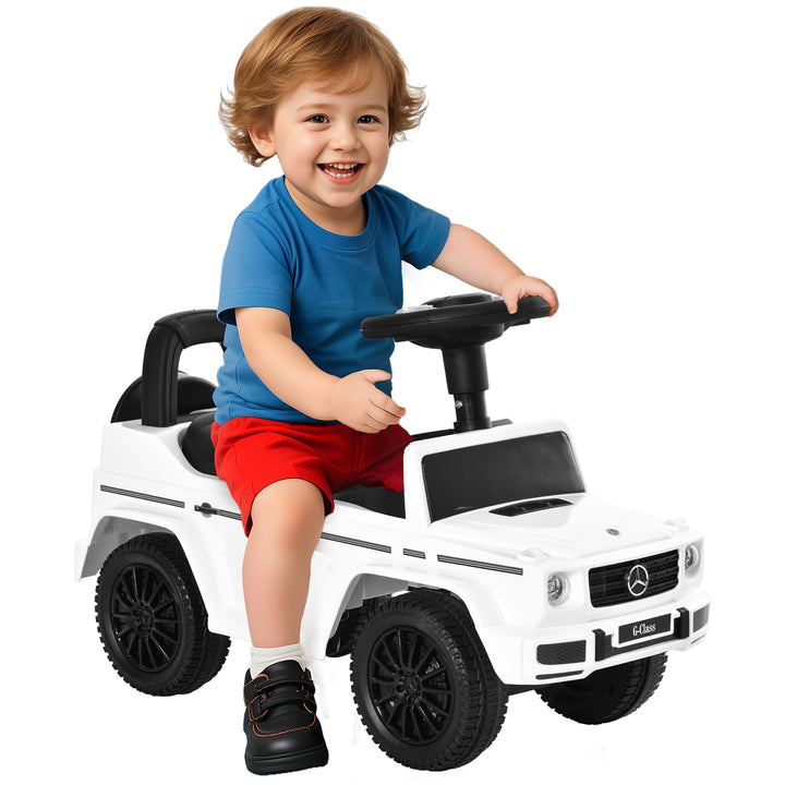 Aosom Compatible Baby Toddler Push Car Foot-to-Floor Ride-On Wheel Mercedes-Benz G350 Licensed White