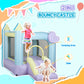 Qaba Bouncy Castle for Kids with 550W Blower, Water Slide, 2 Splash Pools, Basketball Hoop, Dart Board,12.6' x 9.5' x 5.9'