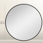 HOMCOM 36" Round Mirror, Bathroom Wall Mirror with Metal Frame, Decorative Vanity Mirror for Living Room, Bedroom, Black