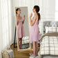 HOMCOM Floor Standing Mirror, Full Length Mirror, Free Standing, Leaning or Wall Mirror with Frame for Bedroom, Dark Wood Grain