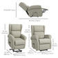 HOMCOM Wingback Lift Chair for Elderly, Power Chair Recliner with Footrest, Remote Control, Side Pockets, Grey