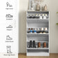 HOMCOM Modern Shoe Storage with 3 Flip Drawers and Adjustable Shelves, Shoe Cabinet Organizer for 18 Pairs of Shoes, White