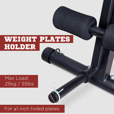 Soozier Foldable Press Bench Adjustable Dumbbell, Weight Training Bench Exercises Gym Chair, Black & Red