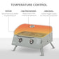 Outsunny 2 Burner Propane Gas Grill, Portable Tabletop BBQ with Foldable Legs, Lid, for Camping, Picnic, Silver
