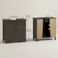 HOMCOM Under Sink Bathroom Cabinet with 2 Doors and Shelf, Pedestal Sink Bathroom Vanity Furniture, Coffee