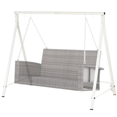 Outsunny Metal Swing Stand Swing Frame, Hanging Chair Stand Only, 528 LBS Weight Capacity, for Backyard, Patio, Lawn, White