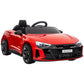 Aosom Ride-On Toy On Car with Remote Control, 12V 3.1 MPH Electric Ride for Kids w/ Suspension System, Horn Honking, White