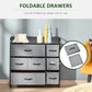 HOMCOM 7-Bin Dresser Storage Tower Cabinet Organizer Unit, Easy Pull Fabric Bins with Metal Frame for Bedroom