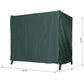 Outsunny Outdoor Swing Cover, Large 3-Seat Patio Swing Chair Hammock Cover UV Resistant Windproof All Weather Protection, Green