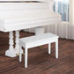 HOMCOM 30" Piano Bench with Padded Cushion and Storage, Faux Leather Keyboard Bench with Solid Wood Legs, Black