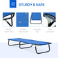 Outsunny Folding Camping Cot for Adults Portable Outdoor Sleeping Bed for Office Beach Home, Green