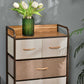 HOMCOM Dresser for Bedroom with 5 Drawers, Chest of Drawers with Metal Frame, Fabric Dresser for Living Room, Multi-Coloured