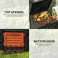 Outsunny Garden Compost Bin Large Outdoor Compost Container 80 Gallon Fast Creation of Fertile Soil Aerating Compost Box, Easy Assembly, Black
