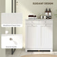 HOMCOM Laundry Cabinet, Tilt Out Laundry Hamper Cabinet with 2 Baskets, Bathroom Hamper Cabinet with 2 Drawers, Black