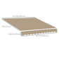 Outsunny 13' x 8' Retractable Awning Fabric Replacement Outdoor Sunshade Canopy Awning Cover, UV Protection, Beige