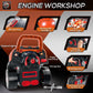 Qaba Kids Truck Engine Toys for Boys Girls 3 4 5 Years Old, Toddlers Construction Educational Repair Car Tool Set with Light and Sound, Orange