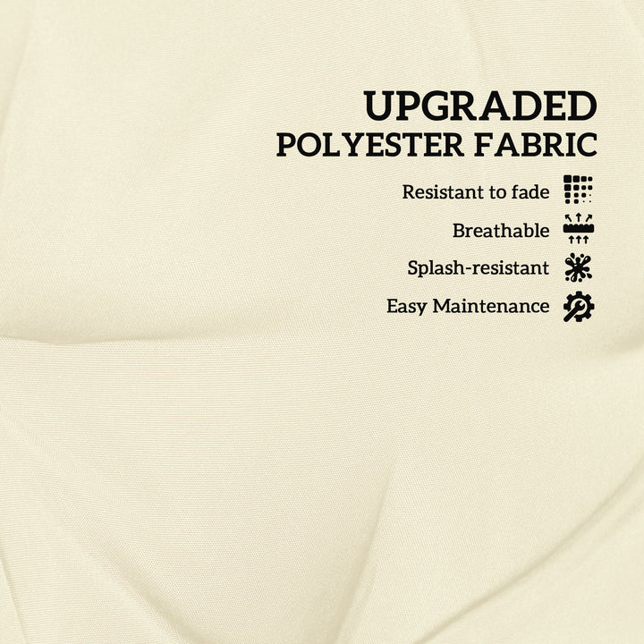 Outsunny 2-Piece Back Seat Cushion Replacement, Outdoor Patio Chair Cushions Set with Ties, Button Tufted, Navy Blue